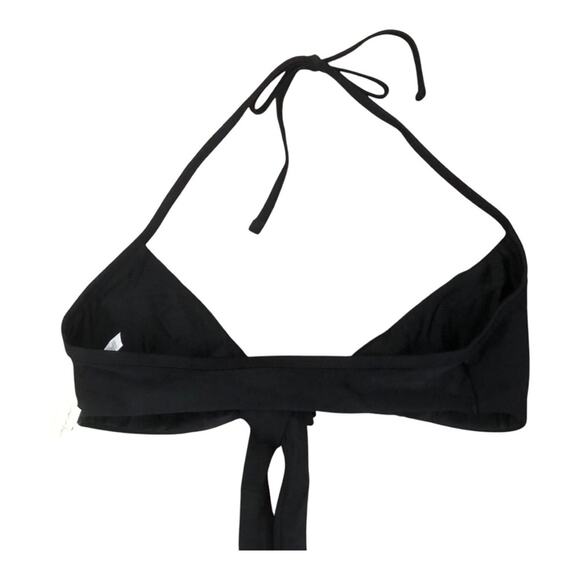 Aerie NWT Stylish Wrap Around Criss Cross Halter Bikini Top Black Size Small - Picture 7 of 15